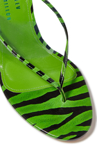 حذاء مفتوح X إميلي سيندليف بكعب ويدج 85 وطبعة جلد نمر